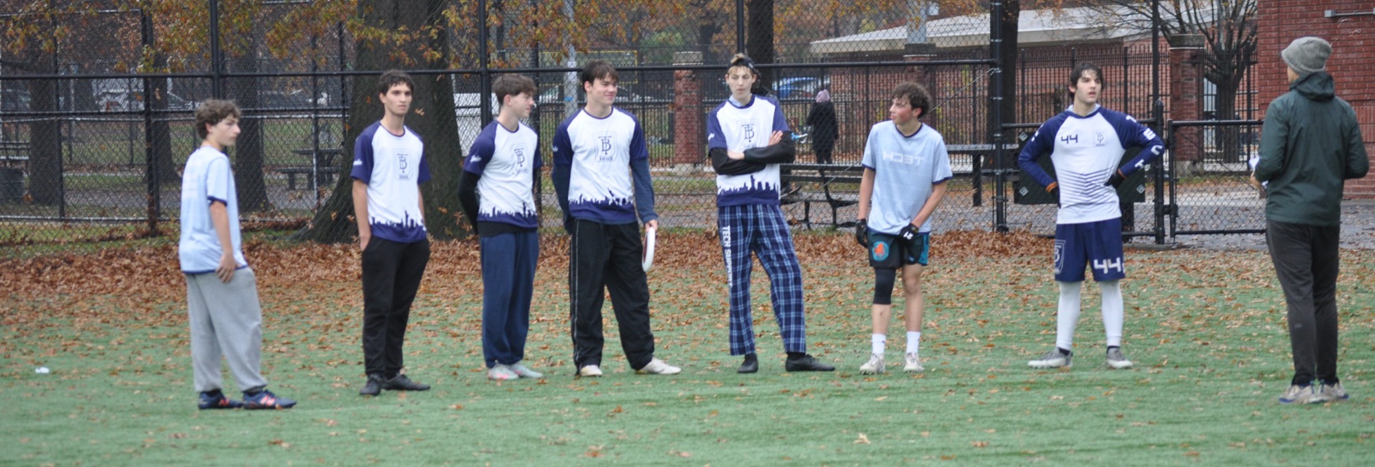 Players gathered on the field at last year's Hucksgiving Showdown
